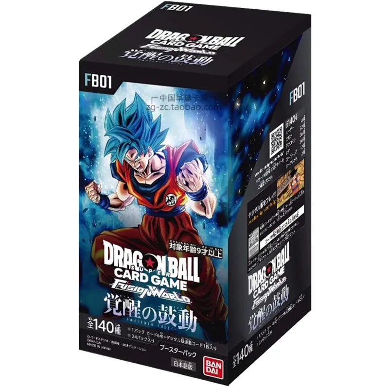 Bandai Dragon Ball Anime TCG Card FB01 FB02 FB03 Series Son Goku Super Saiyan Super Blue Card Toy Gift Game Collection Card