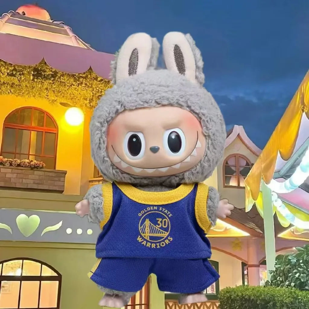 Clothes 17cm First Second Generation Labubu Basketball Clothes Cute Doll Decoration Handmade Doll Clothes