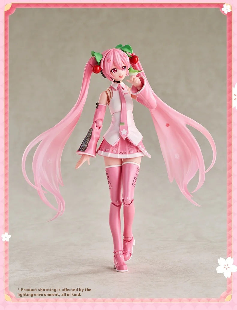 Blokees Blockman Cherry Blossom Future Hatsune Miku Miracle Version Sakura Future Doll Model Birthday Gift