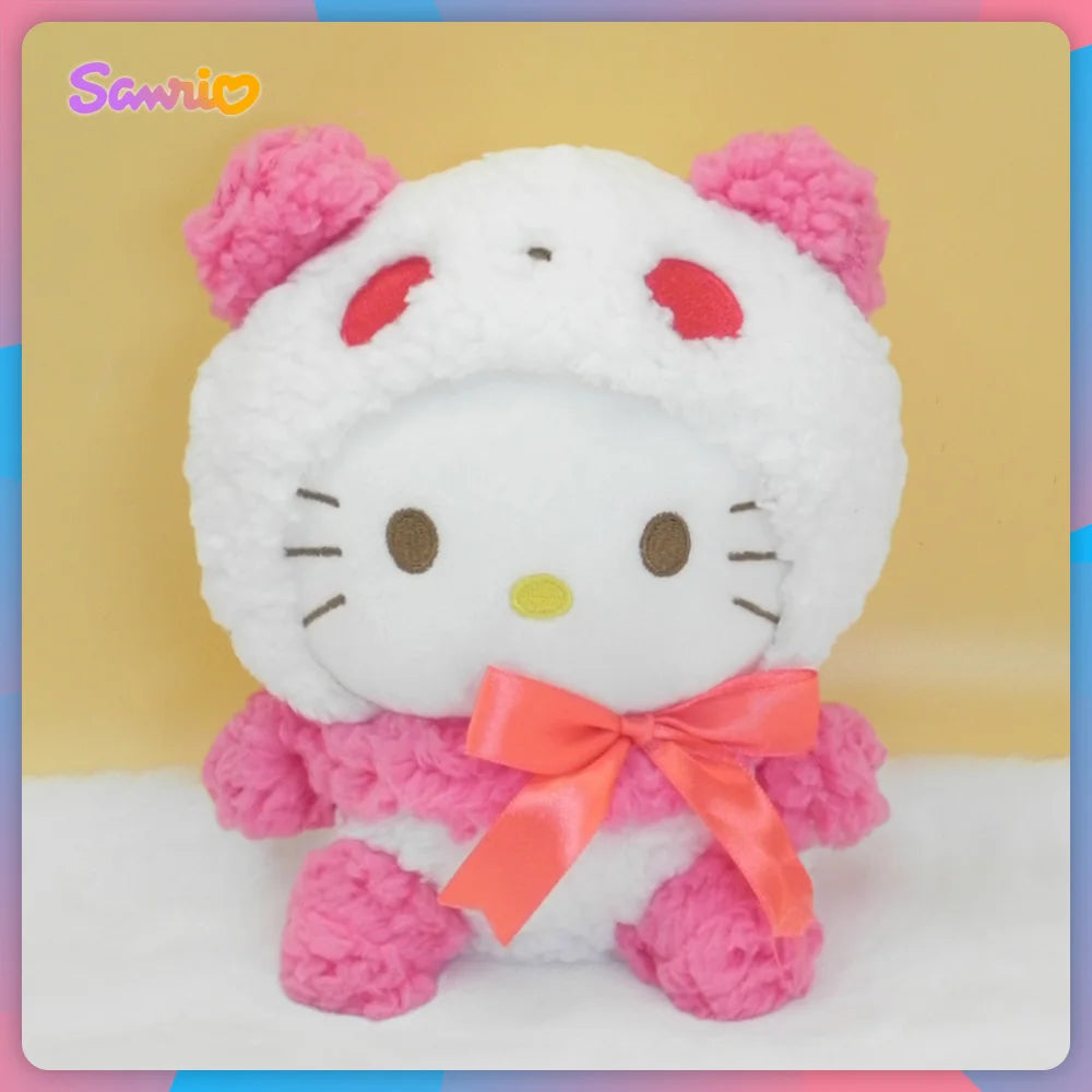 20cm Anime Sanrio Plush Toys Kawaii Hello Kitty Cinnamoroll Kuromi Pom Pom Purin cat Gift Dolls Stuffed Children Plushies Doll