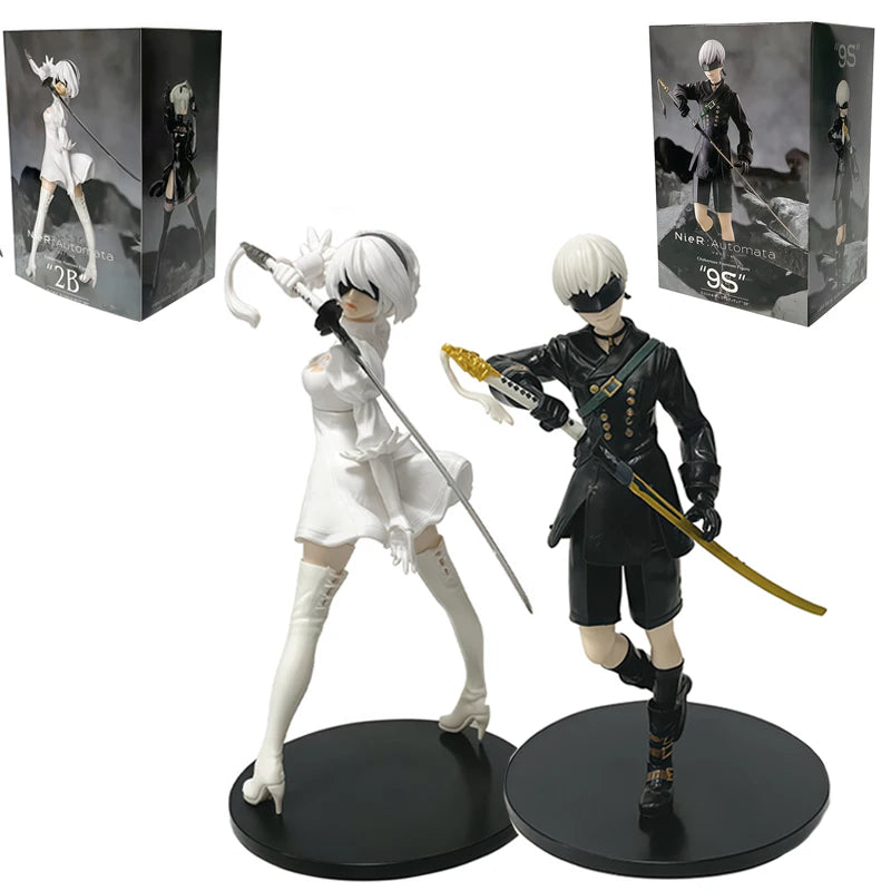 18cm NieR:Automata Ver1.1a YoRHa No.2 Type B Anime Girl Figure NieR Automata YoRHa No.9 Type 9S/2B Action Figure Model Doll Toys