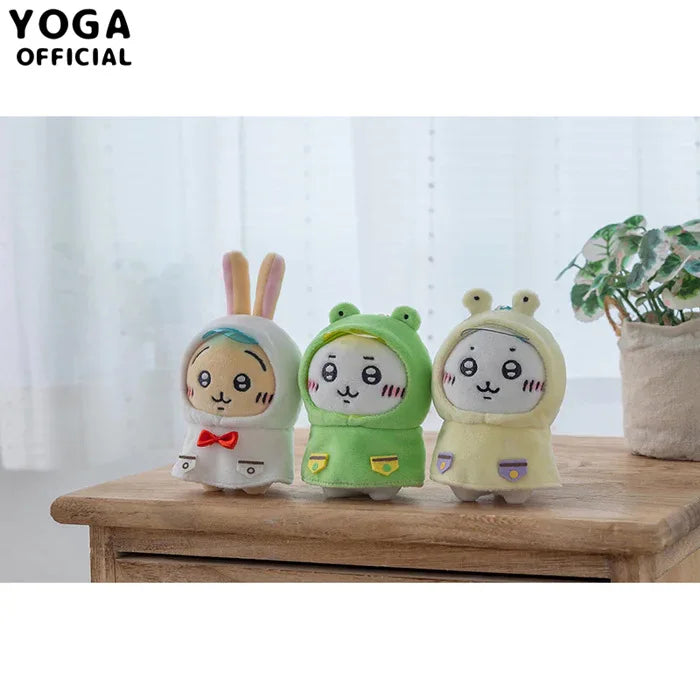 Kawaii Chiikawas Cute Raincoat Plush Doll Pendant Cute Hachiware Usagi Cartoon Bag Charm Gift Plush Keychain