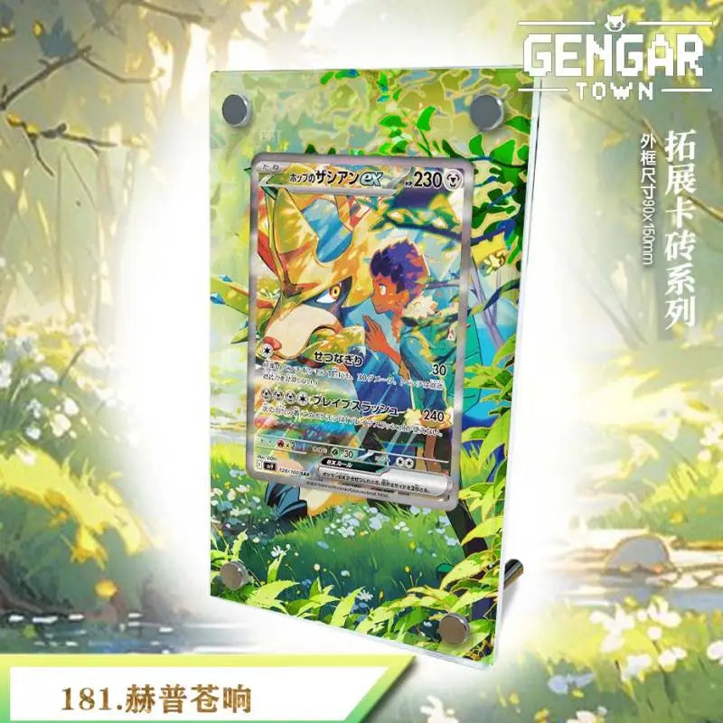 Pokemon Sv9 Iono Reshiram Acrylic Extended Painting Stuck Brick Cartoon Game Collection Card Display Stand Desktop Ornament