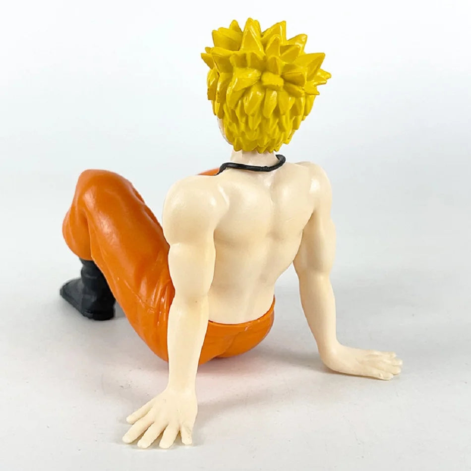 2pcs Anime Naruto Shippuuden Hatake Kakashi Uzumaki Naruto Figure Tenohira Sitting Model Toy Gift Collection Action Figure PVC