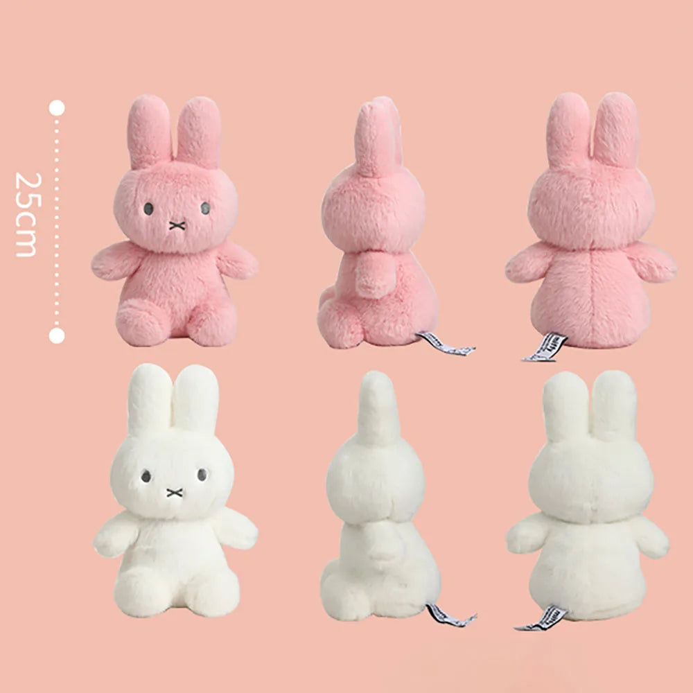 Kawaii Miffy Cute Plush Doll Cartoon Rabbit Bedroom Hug Pillow Ornament Soothing Toy Girl Festival Gift