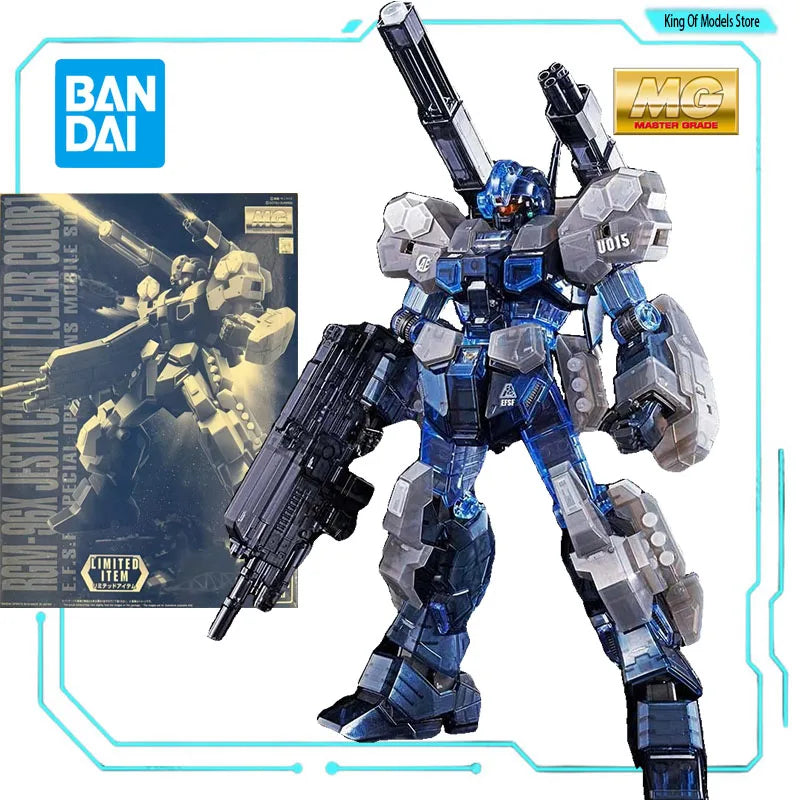 Bandai Original MODEL KIT GUNDAM MG 1/100 SCHEGAR JESTA B C CLEAR COLOR Anime Action Figure Assembly Model Toys Gifts for Boys
