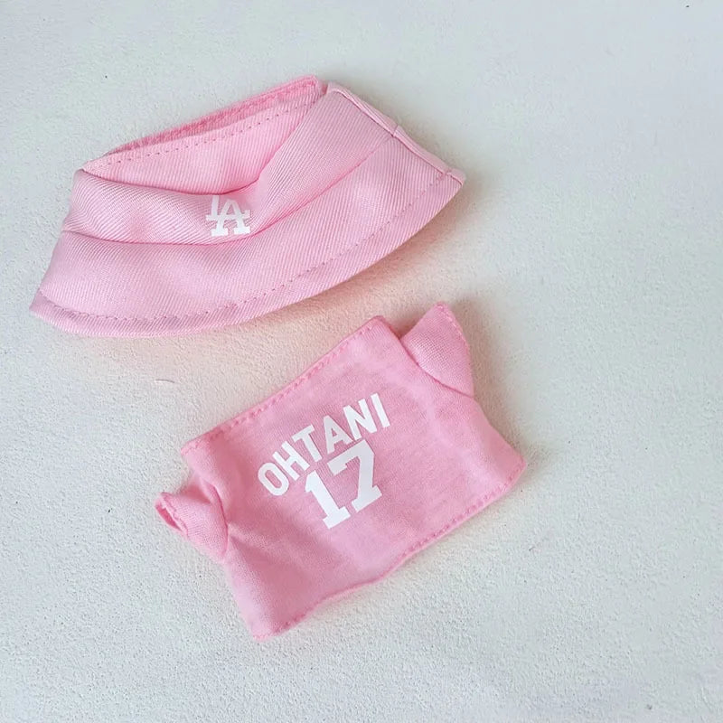 The first, second and third generations of Labubu clothes pendant Labubu sitting baby clothes LA baseball suit trend
