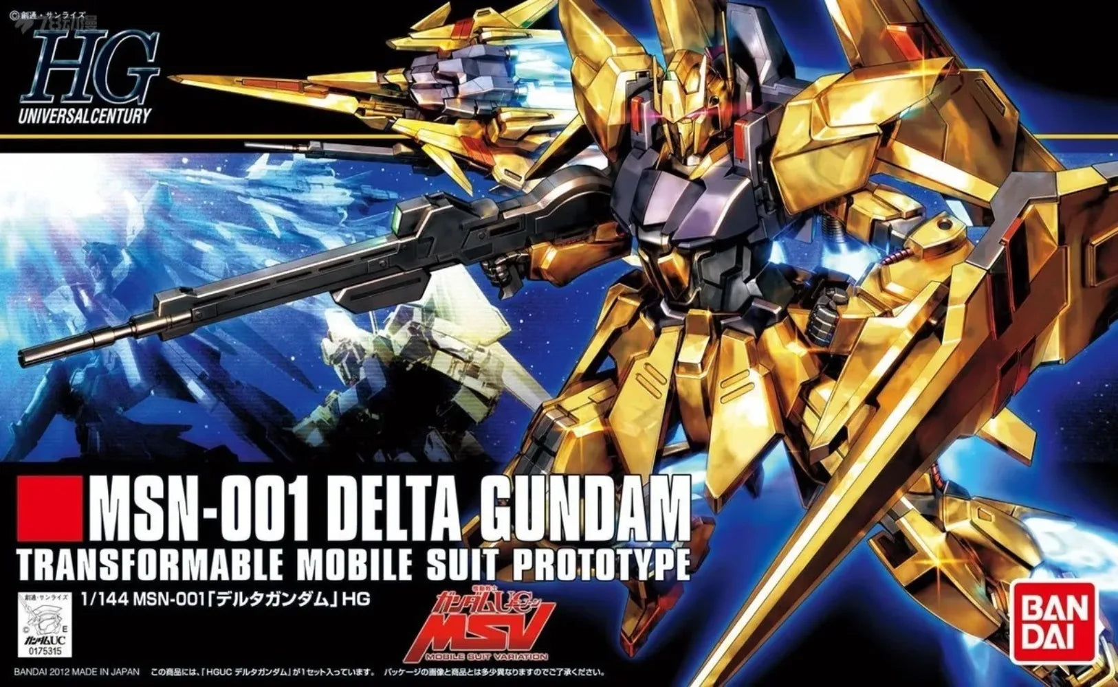 Bandai HGUC 1/144 DELTA GUNDAM Action Figure MSN-001 Delta Gundam Anime Figure Plastic Model Kit