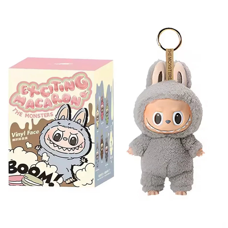 Labubu The Monster Vinyl Face Doll Heart Moving Macaron Doll Blind Box Blind Bag Figure Guessing Bag China High Quality Replica