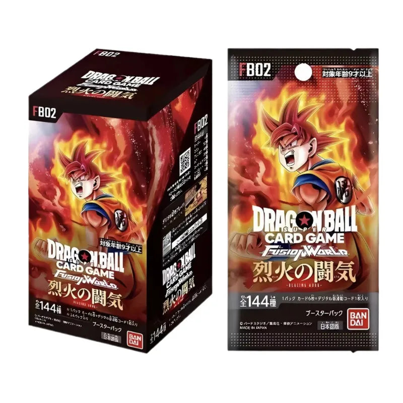 Bandai Dragon Ball Anime TCG Card FB01 FB02 FB03 Series Son Goku Super Saiyan Super Blue Card Toy Gift Game Collection Card