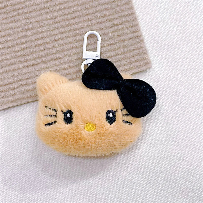 Kawaii Cute Cartoon Sanrio Hellokitty Plush Doll Anime Keychain For Women Girls Bag Decoration Accessories Pendant Keyring