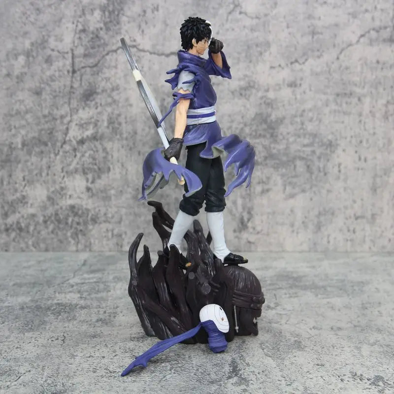 27cm Naruto Anime Figures Gk Ten Year Ninja Uchiha Obito Akatsuki Double Head Interchange Model Action Doll Collectable Boy Toys