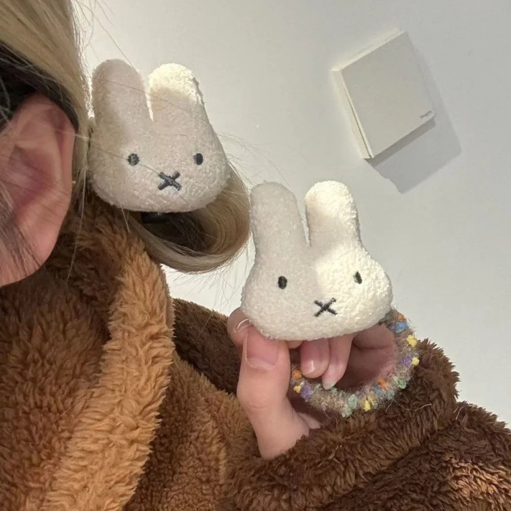 Cute Miffy Kawaii Cartoon Hair Tie Hairpin Brooch Bangs Clip Pendant sweet Girl Birthday Christmas Gift