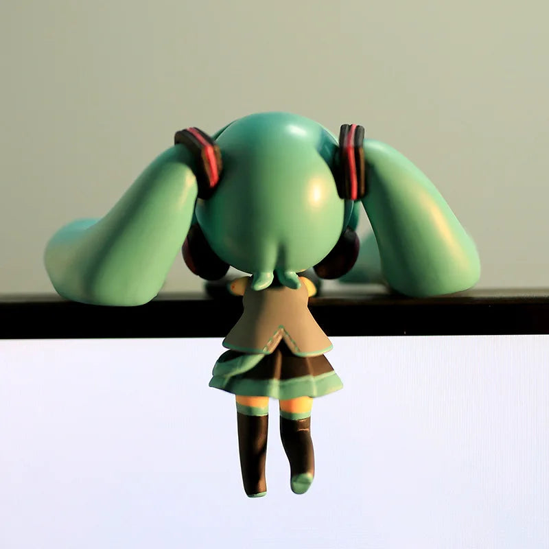8CM Anime Hatsune Miku Ponytail Cup pressing surface kawaii Q version figure PVC model toys doll Collection Ornament gifts