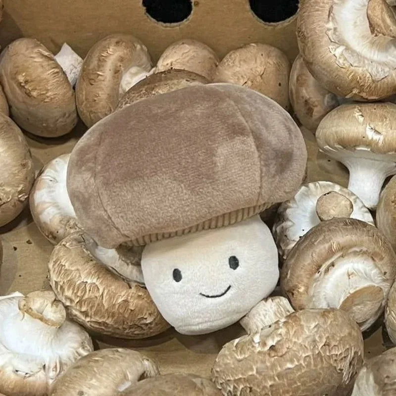Jelly Cat 10cm Vegetable Mushroom Cute Plush Doll Home Desktop Bedroom Ornaments Cat And Dog Interactive Toy Gift Jelly