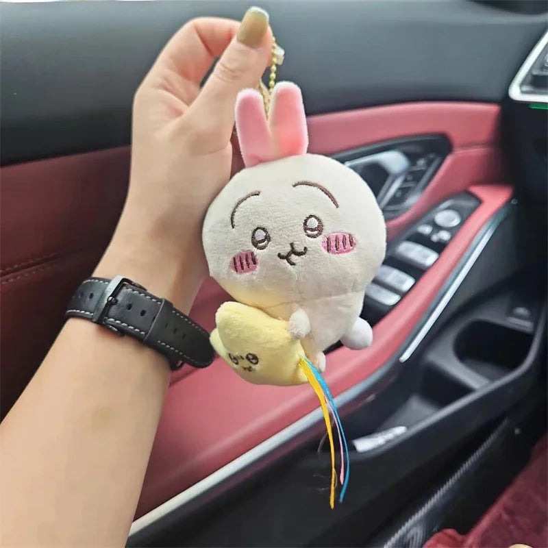Chiikawa Plush Doll Pendant Star Hugging Series Hachiware USAGI Cute Cartoon Keychain Hanging Keychain Plush Doll Accessories