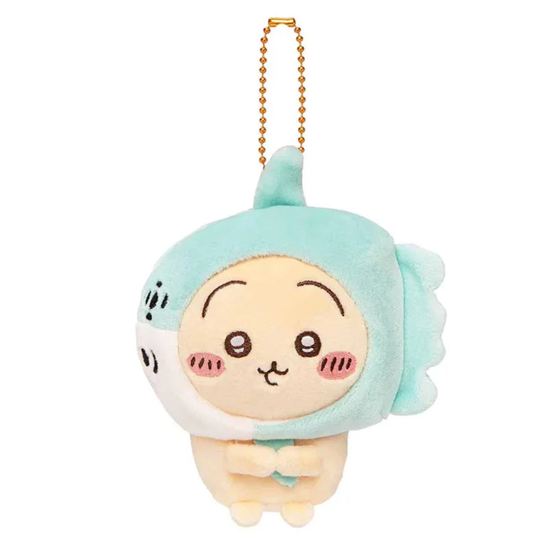 12CM Kawaii Chikawas Hachiware Usagi Marine Animal Series Plushie Doll Toy Keychain Pendant Cute Cartoon Bag Pendant Girl Gift