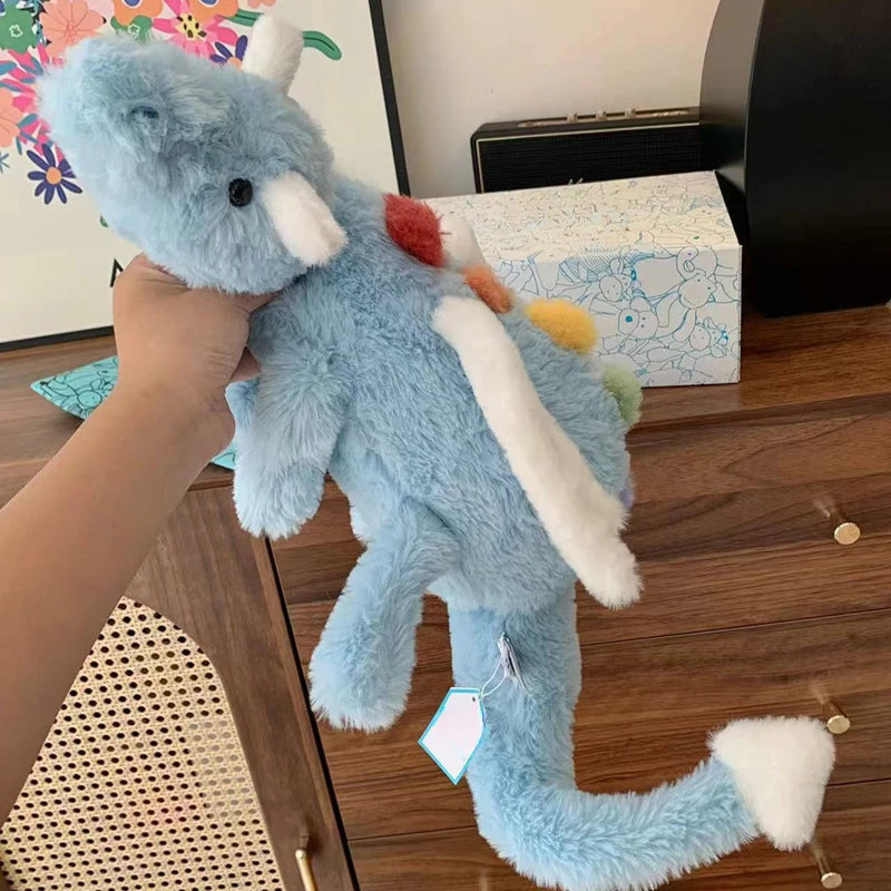 Jellycat With Tags Jellycat Feilong Series Plush Toy Sky Blue Snow Dragon Throw Pillow Doll Stuffed Holiday Birthday Gift To