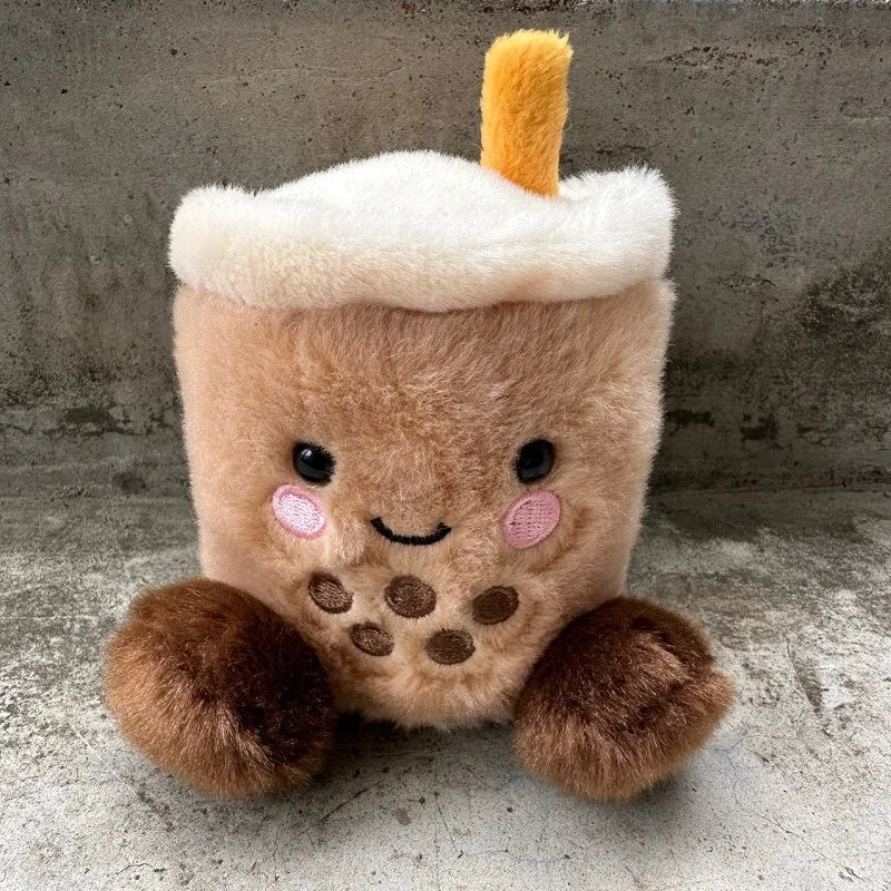 13cm Jellycat Cartoon Coffee Milk Tea Bag Pendant Plush Toy Keychain Dolls Accompanying Cups Crossbody Bags Plush Female Bags