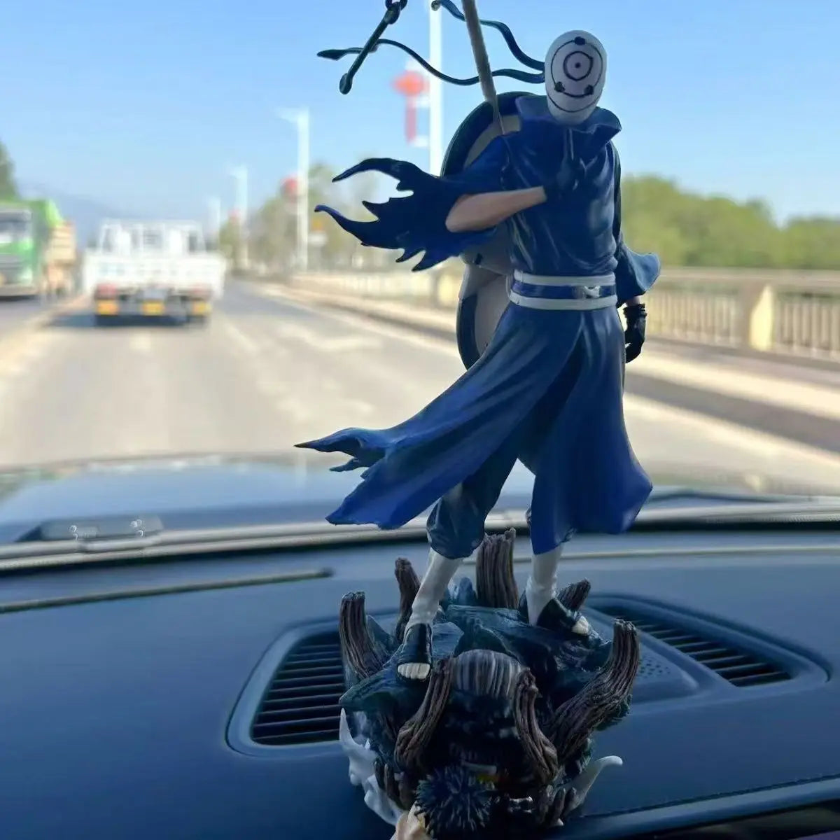 22cm NARUTO Anime Figures GK Uchiha Obito Double Headed Model Peripheral Doll PVC Collect Toys Statue Birthday Ornament Gift