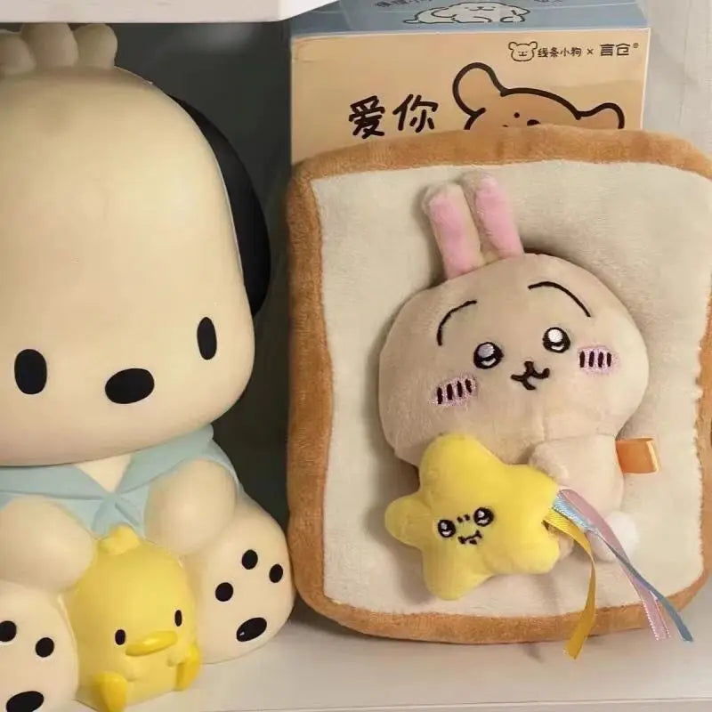Chiikawa 10Cm Doll Kawaii Anime Cute Usagi Cartoon Bag Mobile Plush Doll Schoolbag Pendent Toys Girls Christmas Present