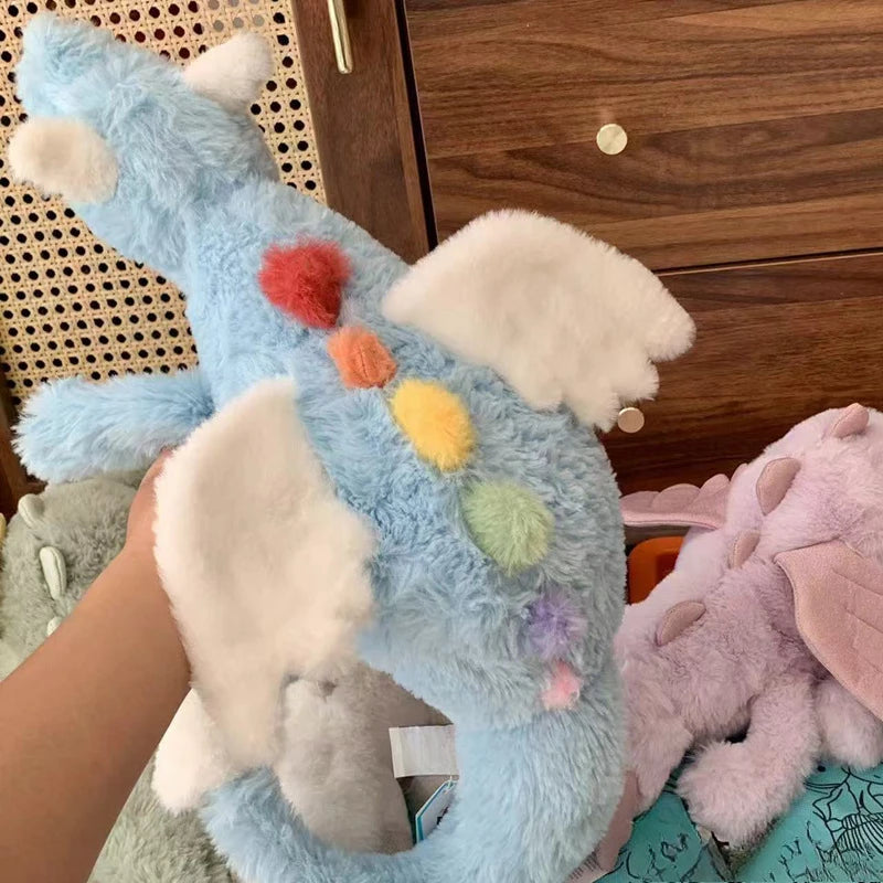 Jellycat With Tags Jellycat Feilong Series Plush Toy Sky Blue Snow Dragon Throw Pillow Doll Stuffed Holiday Birthday Gift To