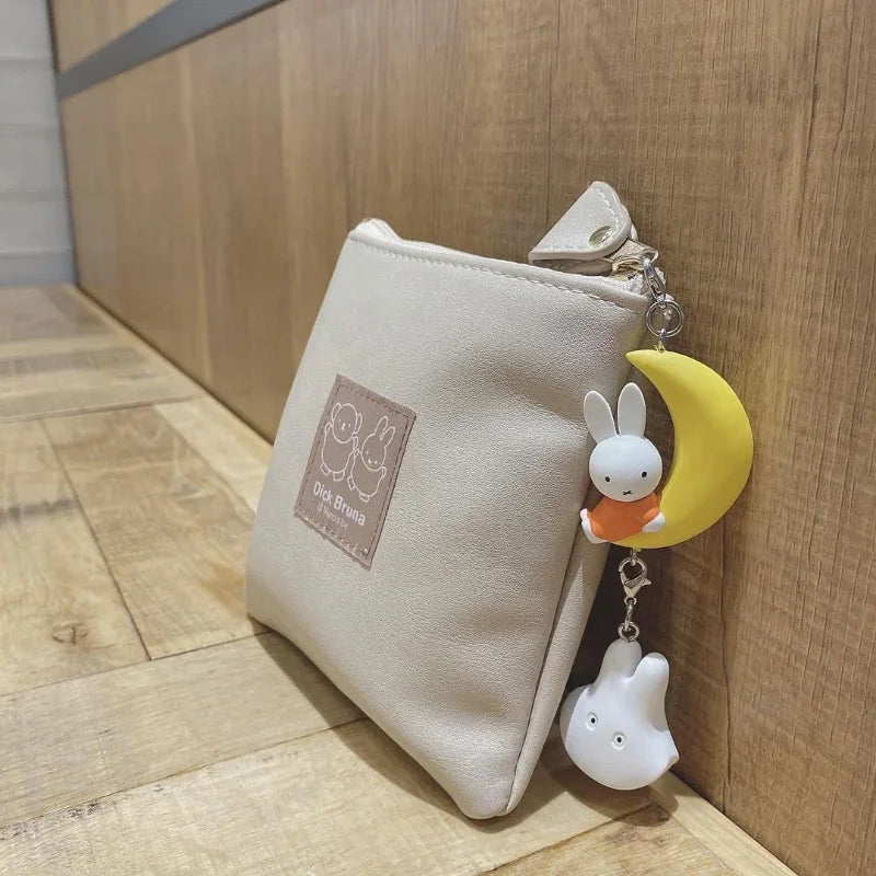 TAKARA TOMY Gashapon Toys Miffy Starry Sky Key Chain Moon Stars Clouds Rabbit Model Toys Backpack Decoration Pendant Kids Gifts