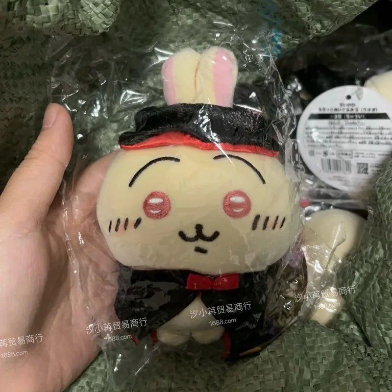 Cartoon Plush Doll Chiikawa Vampire Usagi Halloween Limited Series Bead Chain Keychain Doll Cute School Bag Pendant Decoration