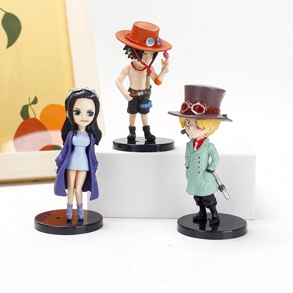 6pcs/set Anime One Piece Action Figure PVC Luffy Action Collectible Model Decorations Doll Children Toys For Christmas Gift