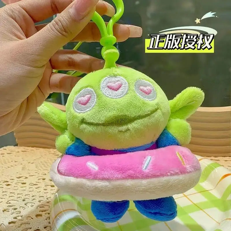 Disney Toy Story Alien Cute Kawaii Three Eyes Boy Plush Pendant School Bag Backpack Pendant Keychain Plush Toy Birthday Gift