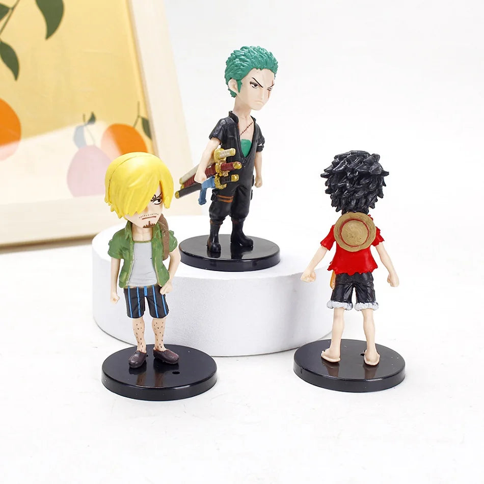 6pcs/set Anime One Piece Action Figure PVC Luffy Action Collectible Model Decorations Doll Children Toys For Christmas Gift