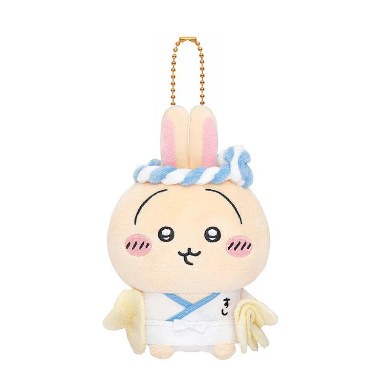 Japanese Anime Figure Shisa Usagi Hachiware Keychain Cute Cartoon Soft Plush Animal Toy Doll Keyring Pendant Bag Charm Accessory