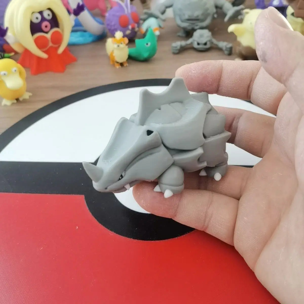 Pokemon Rhyhorn Rhydon Anime World 1:20 Action Figure Cute Doll 3d Print Model Desktop Collection Kids Toys Birthday Gifts