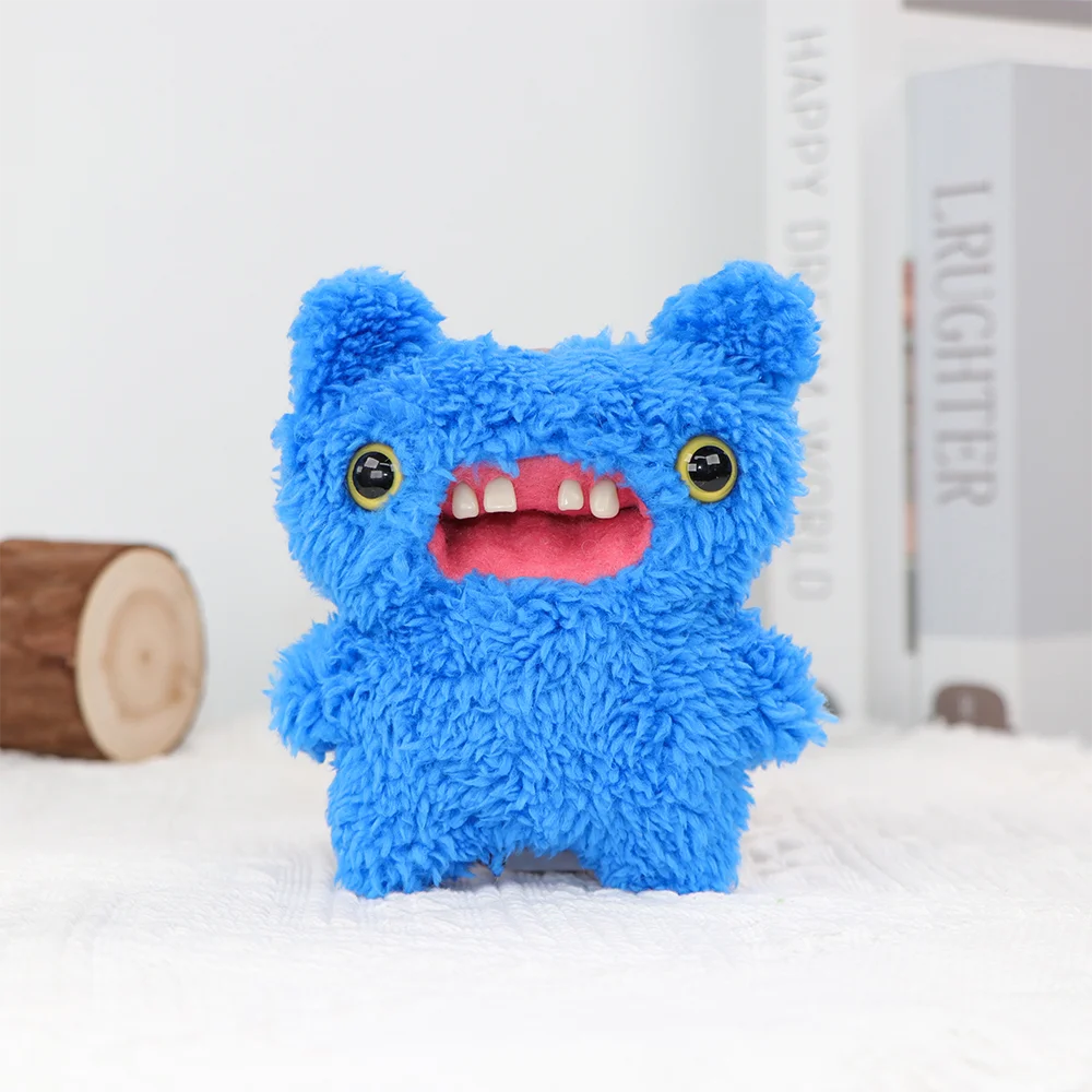 Original Teeth Monsters Pendant Plush Doll Fuggler Funny Ugly Monster Keyrings Keychain Toy Halloween Prank Decoration Gift