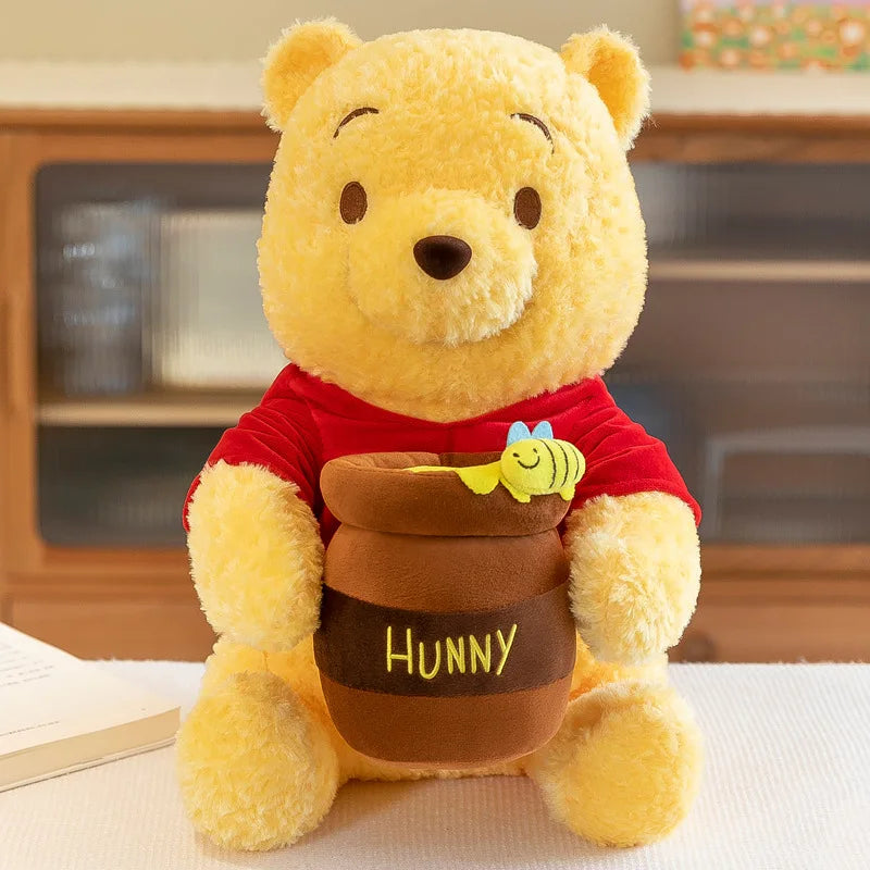 35-55cm Disney Honey Jar Winnie The Pooh Anime Soft Plush Toys Kawaii Pooh Bear Stuffed Animal Dolls Children Kids Birthday Gift