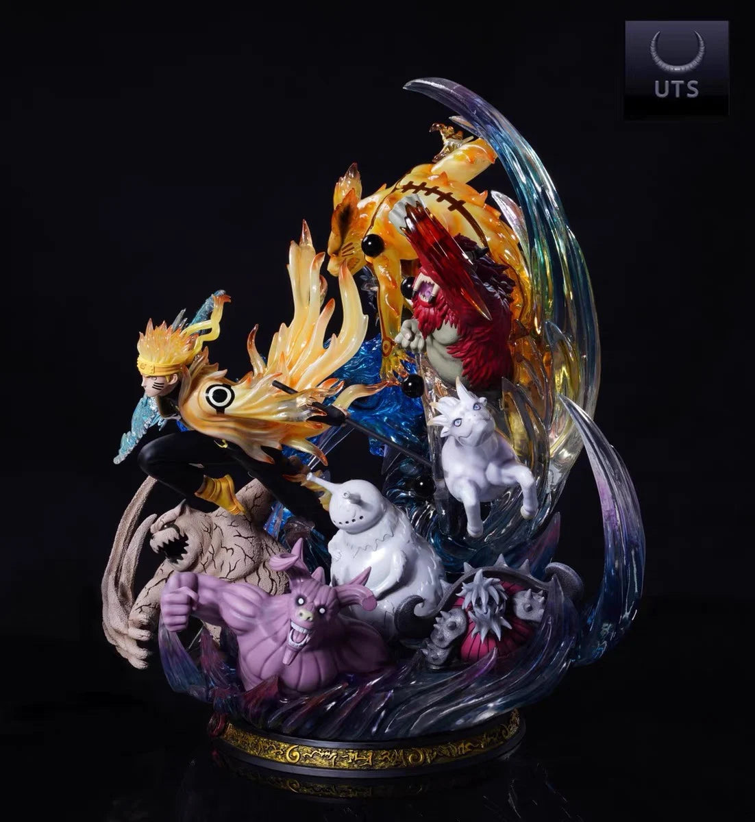 Naruto Six Paths and The Nine Tailed Beasts Naruto Figure Statue GK Animation Character Model Toy Collection