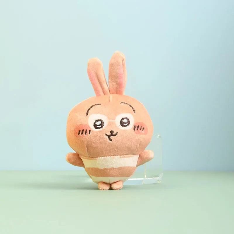 13cm Japanese Cartoon Beach Chiikawa Animated Plush Doll Usagi Keychain Pendant Hachiware Swimsuit Cute Plush Toy Girl Gift