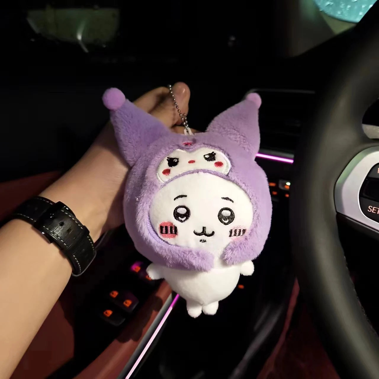 Cute Cross-dressing Chikawas Plush Doll hachiware Sanrio Taiyaki Headgear Self-deprecating Bear Keychain Bag Pendant Girl Gift