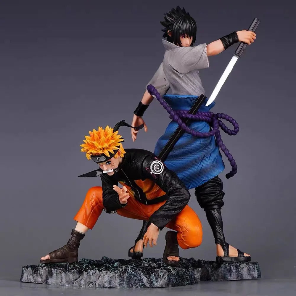 29cm NARUTO Figurine Uzumaki Naruto And Sasuke Figure PVC Statue Model Collectible Toys Gifts