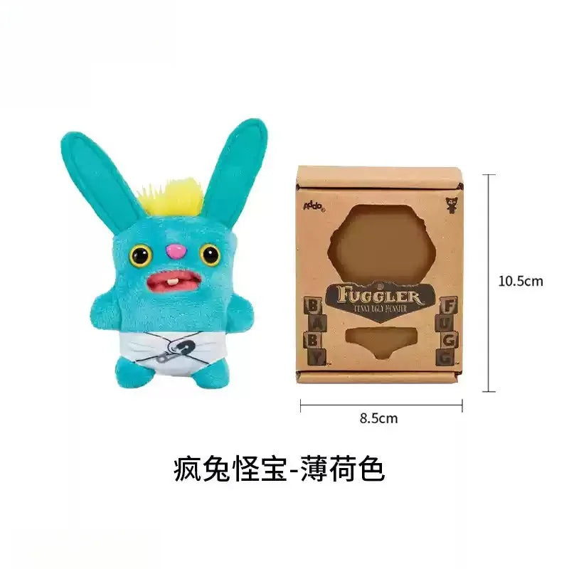 10cm Fuggler Plush Grin Grin Oogah Boogah Annoyed Alien Funny Monster Baby Series Mini Tooth Treasure Doll in Diaper Soft Toys
