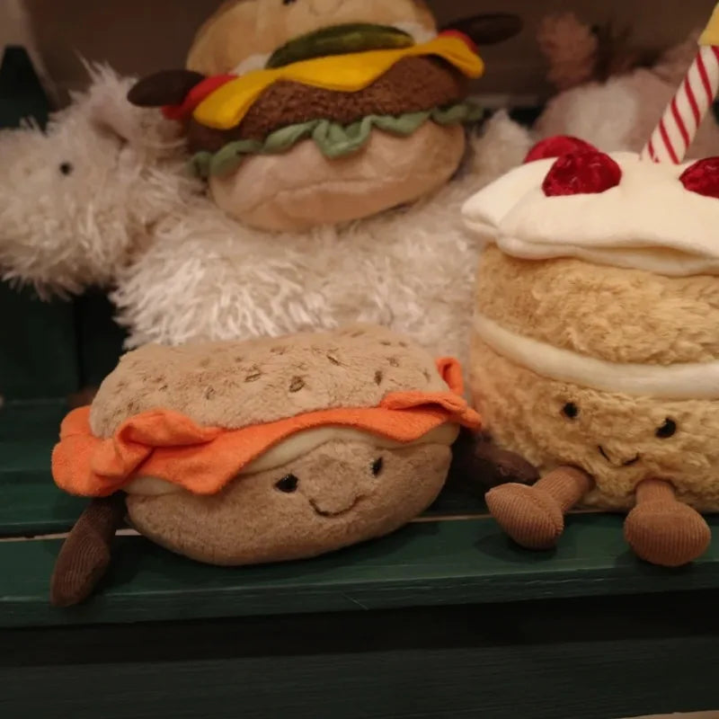 Jelly Cat 7cm Bagel Doll Dessert Series Soft Toy For Girls Pet Plaything Cat And Dog Ornaments Christmas Birthday Gift