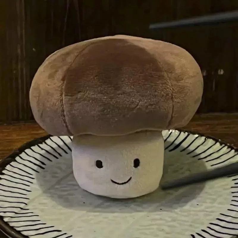 Jelly Cat 10cm Vegetable Mushroom Cute Plush Doll Home Desktop Bedroom Ornaments Cat And Dog Interactive Toy Gift Jelly