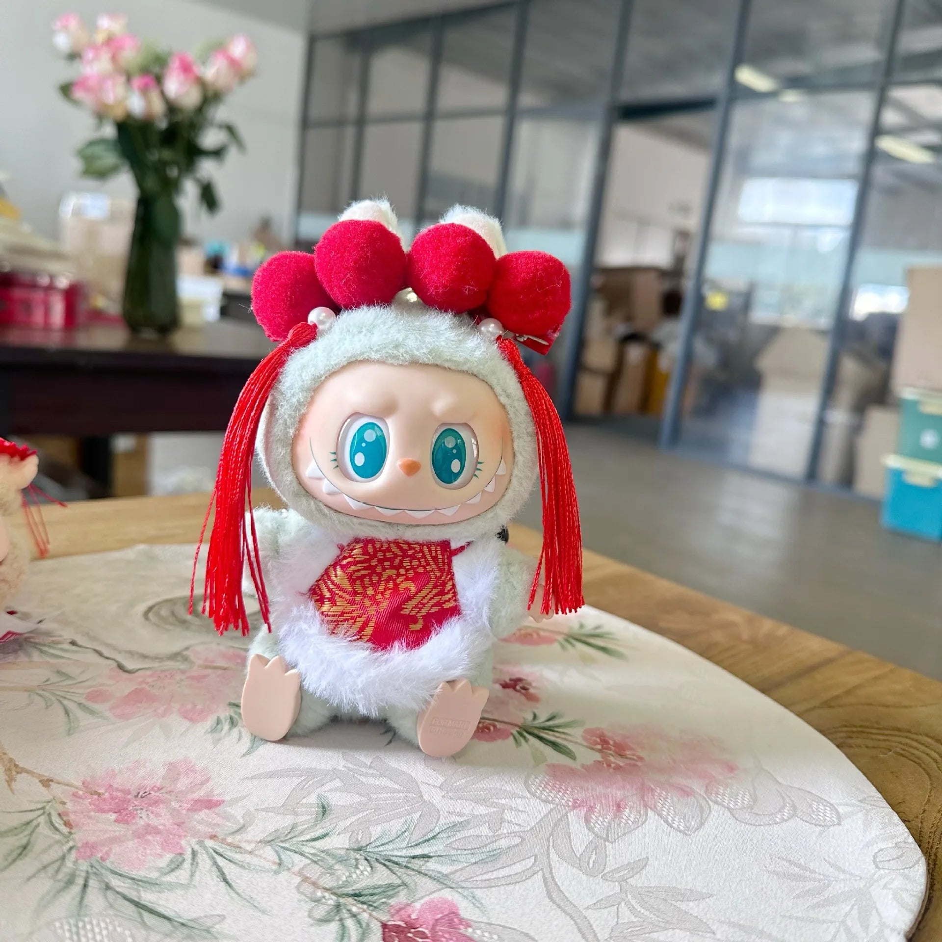 17cm Labubu I II Idol Dolls Scarf Hat Suits Clothing Plush Doll'S Clothes Outfit Accessories For Korea Kpop Exo Sitting Party