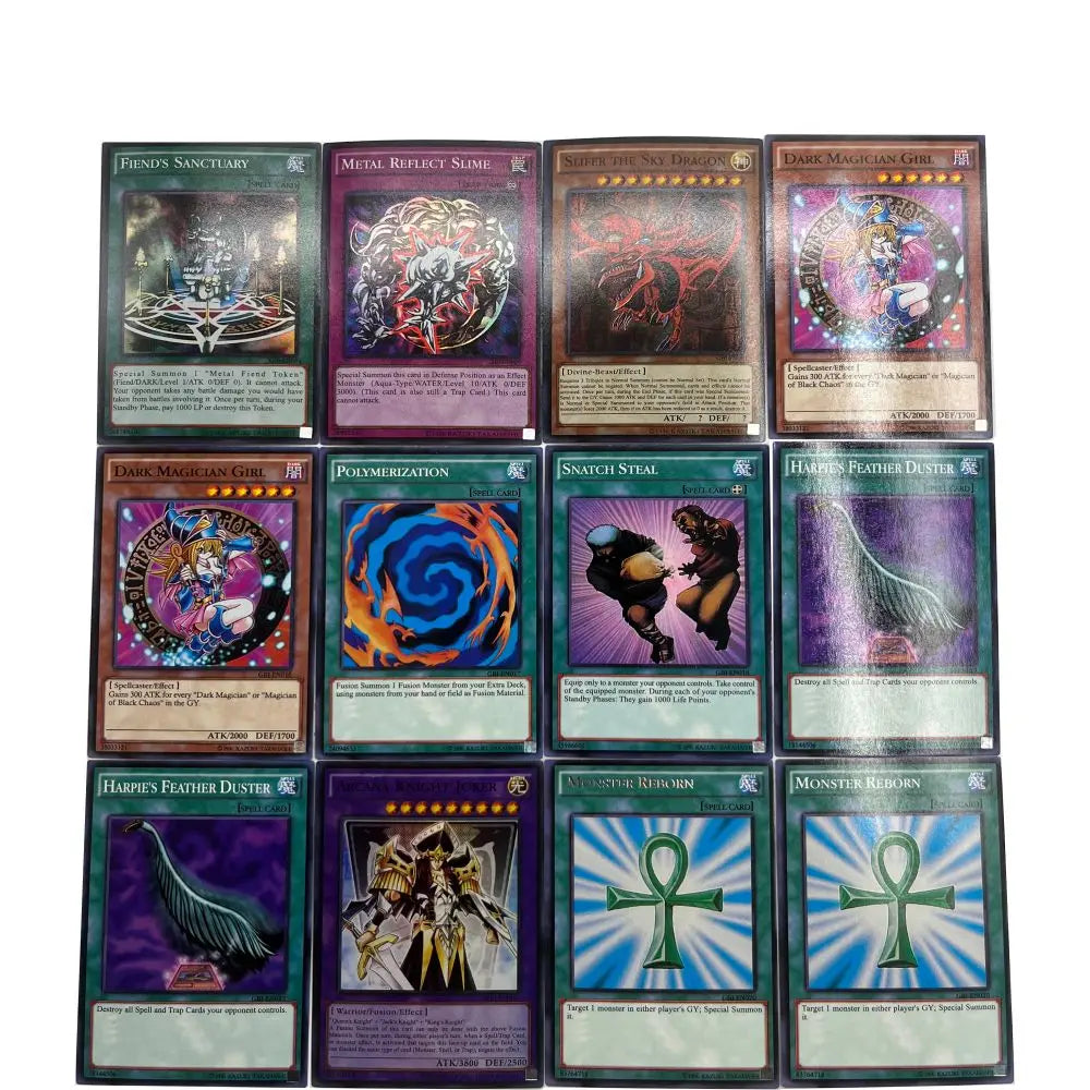 Yu-Gi-Oh Deck EGYPTIAN GOD PACK 98 English Holographic Golden White Dragon Duel Game Collection Card with Tin Box