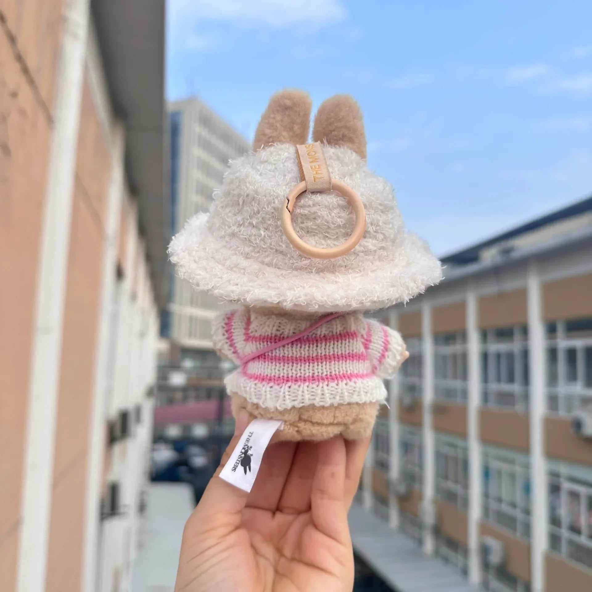 17cm Labubu I II Idol Dolls Cute Mini Plush Doll'S Clothes Korea Kpop Exo Idol Dolls Overalls Clothing DIY Accessories Gifts