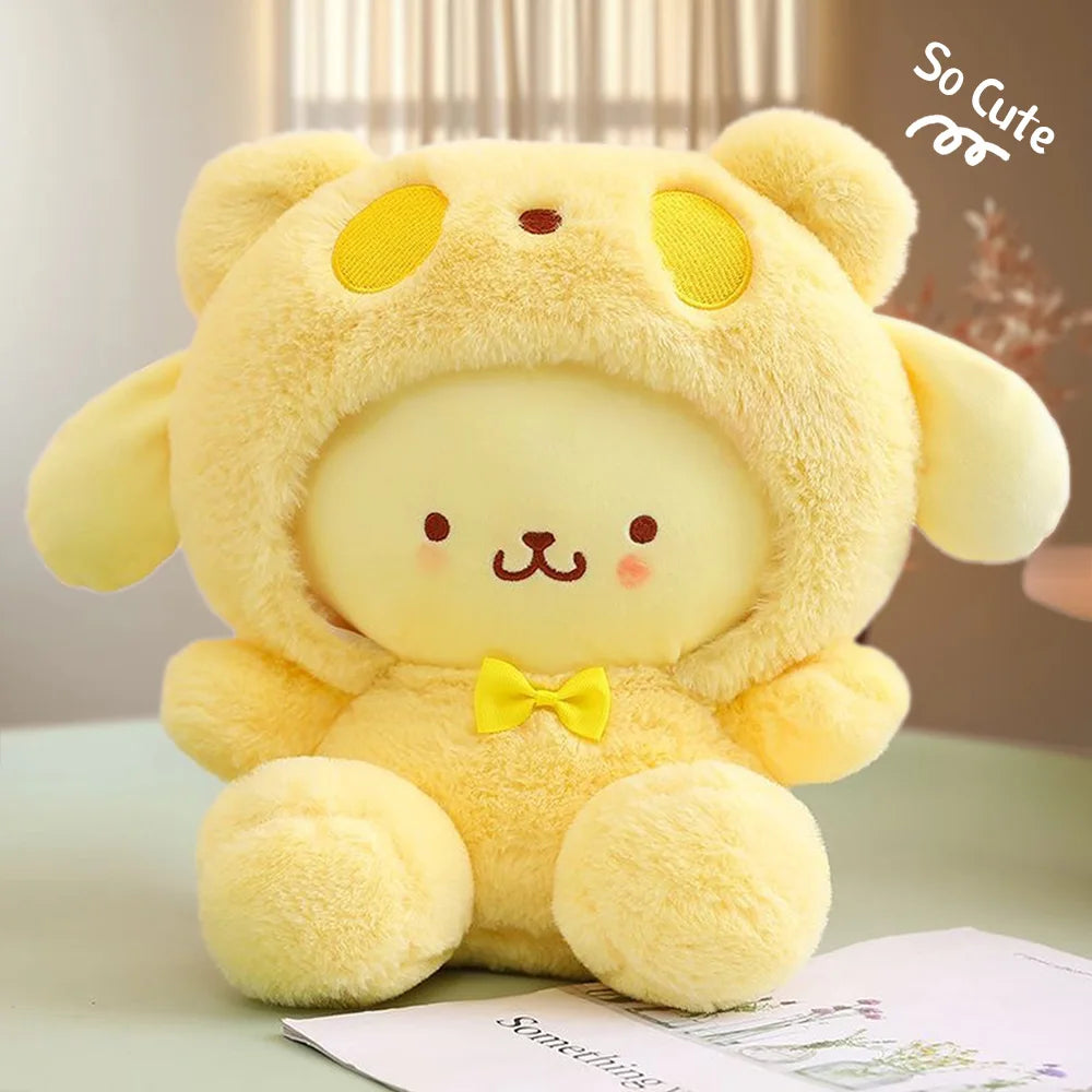 20cm Anime Sanrio Plush Toys Kawaii Hello Kitty Cinnamoroll Kuromi Pom Pom Purin cat Gift Dolls Stuffed Children Plushies Doll