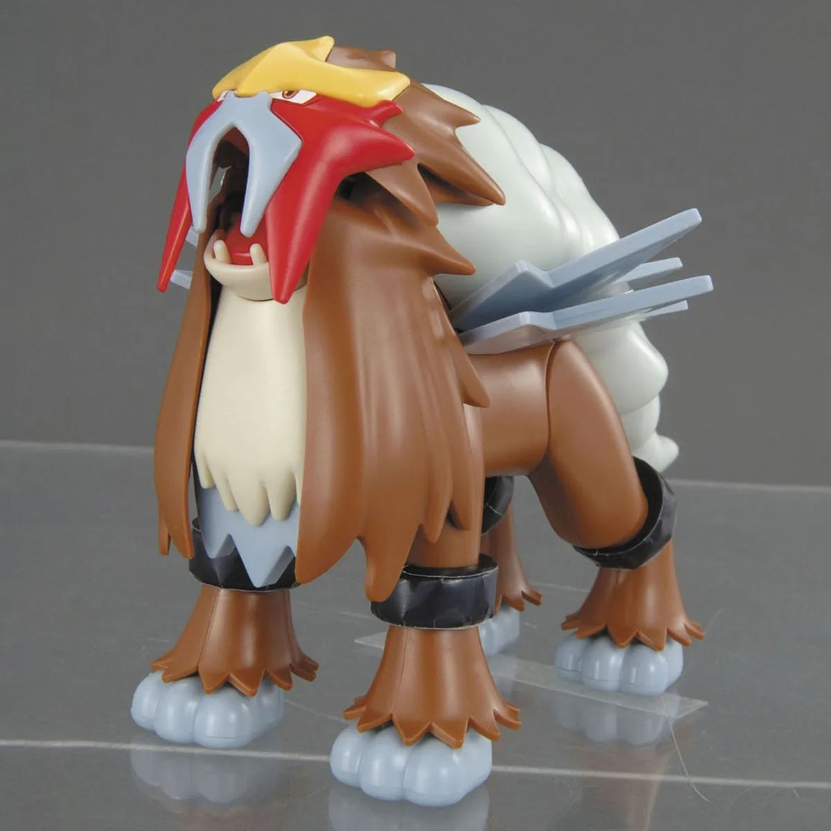 Original BANDAI Pokemon Entei PLAMO COLLECTION SELECT SERIES Anime Figure Toys Pocket Monster Assembly Action Figurine Doll Gift