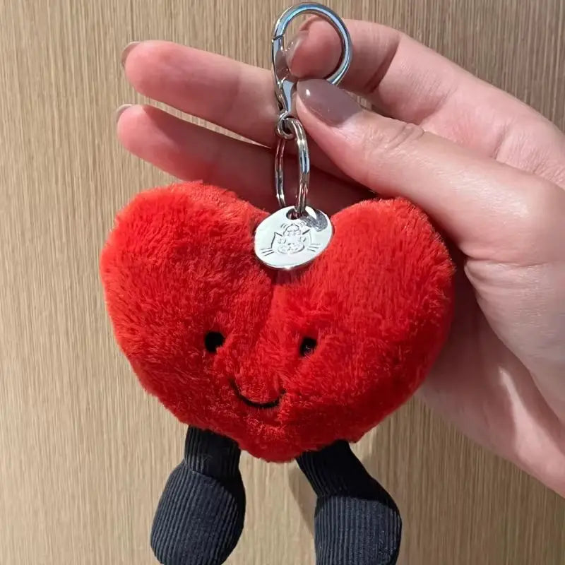 2024 New 16cm Jelly Cat Fun Red Love Pendant Keychain Bag Pendant Accessories Doll Pendant Valentine'S Lovers Day Gifts