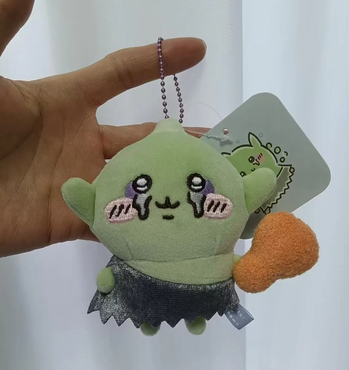 Chiikawa Cartoon Green Crying Chiji Goblin Usagi Chicken Legs Plush Pendant Keychain Hanging Decoration Friend/child Gift