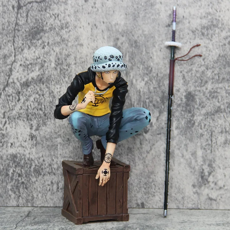 21cm/8.2inch One Piece Character Trafalgar D. Water Law PVC Action Figure Model Statue Collection Decoration Toys Gift